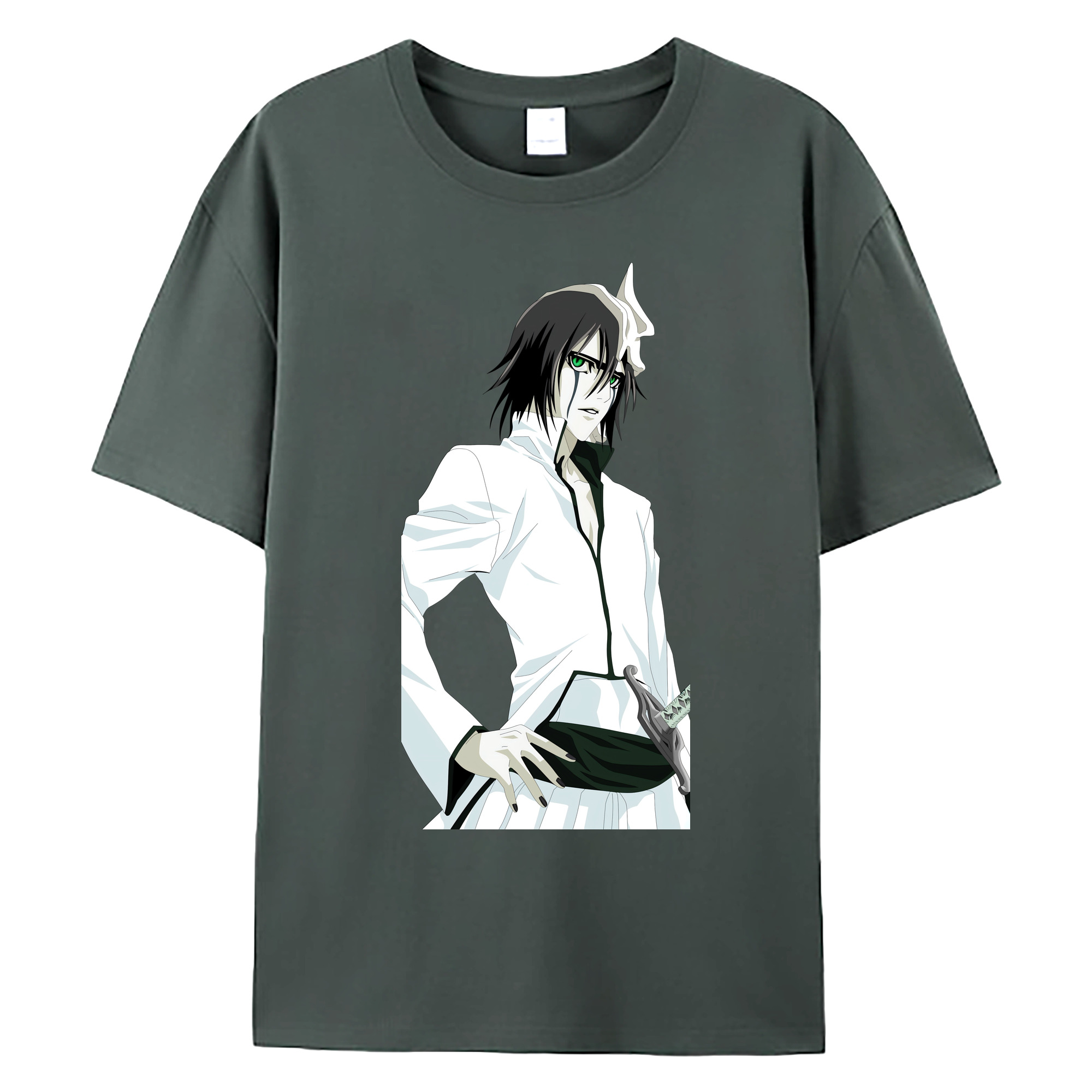 （画像用） ブリーチ ウルキオラ·シファー BLEACH Ulquiorra cifer 綿100％ メンズ半袖Tシャツ｜肌触りやわらか＆通気性